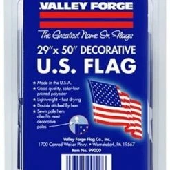 Valley Forge 99000-1 USA Flag, 2-1/2 ft. W, 4 ft. H, Polycotton