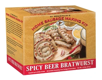 Hi Mountain Seasonings Spicy Beer Bratwurst Sausage Kit