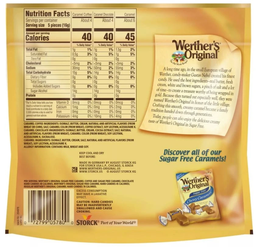 Werther's Original Sugar Free Assorted Flavors, 7.7 oz - Image 2