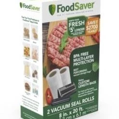 FoodSaver® 8" x 20' Vacuum-Seal Roll, 2 Pack