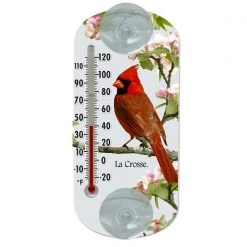 La Crosse Traditional Thermometer with Cardinal Design 8"