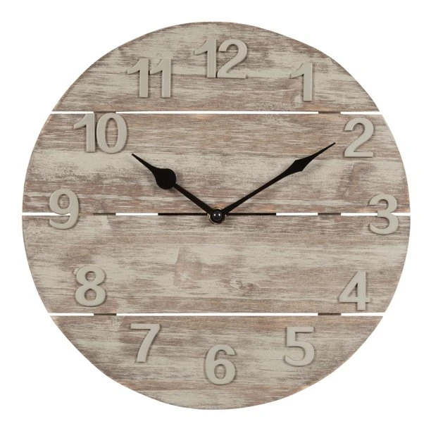 La Crosse Wood Panel Wall Clock, 12"