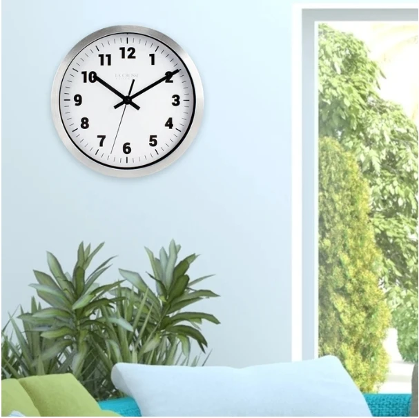 La Crosse Nash Metal Wall Clock 10" - Image 2