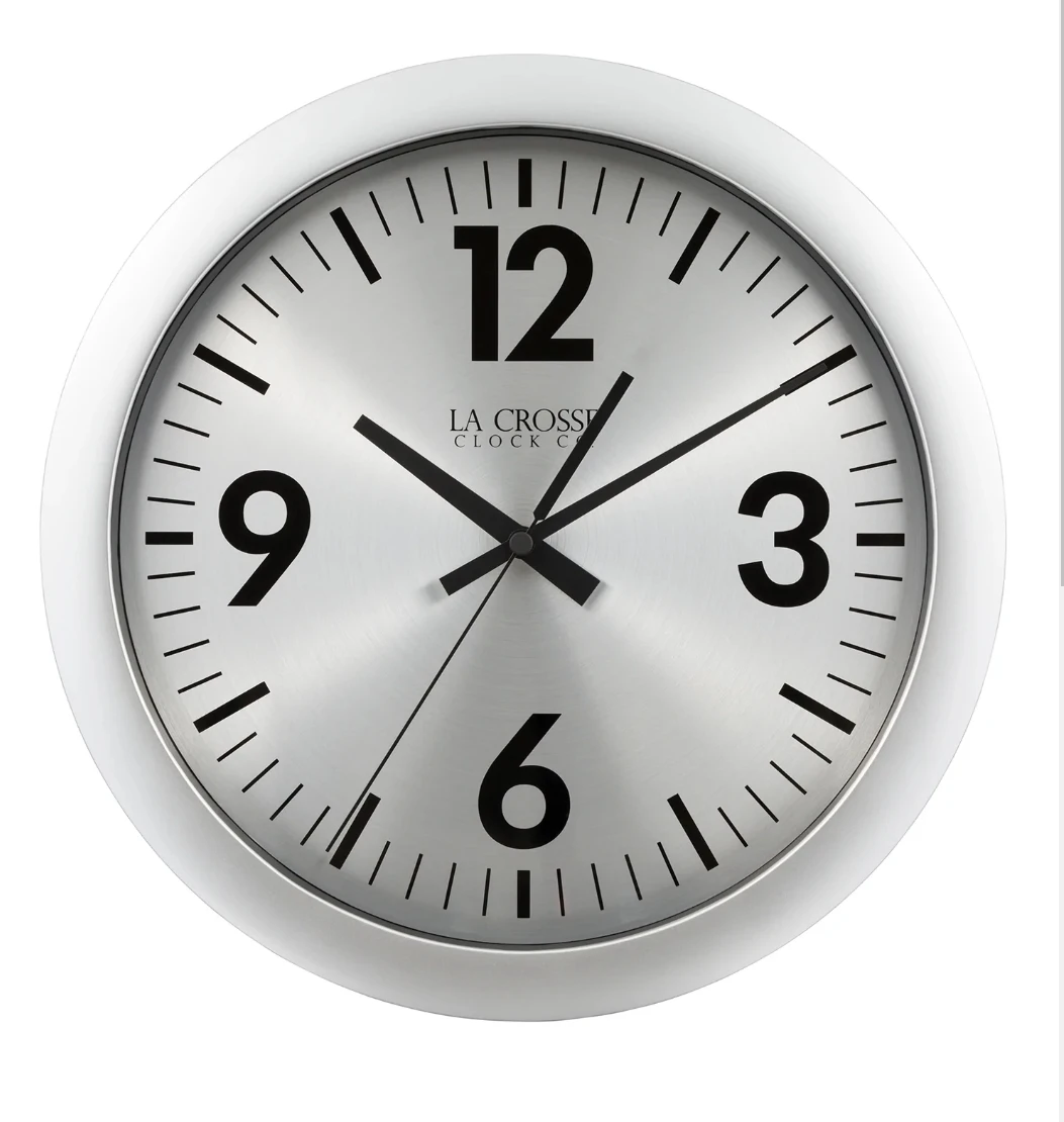La Crosse Jett Brush Steel Wall Clock, 11.5"