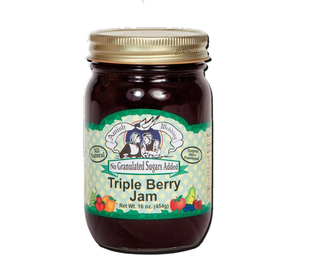 Amish Wedding Foods Triple Berry Jam, 18 oz.
