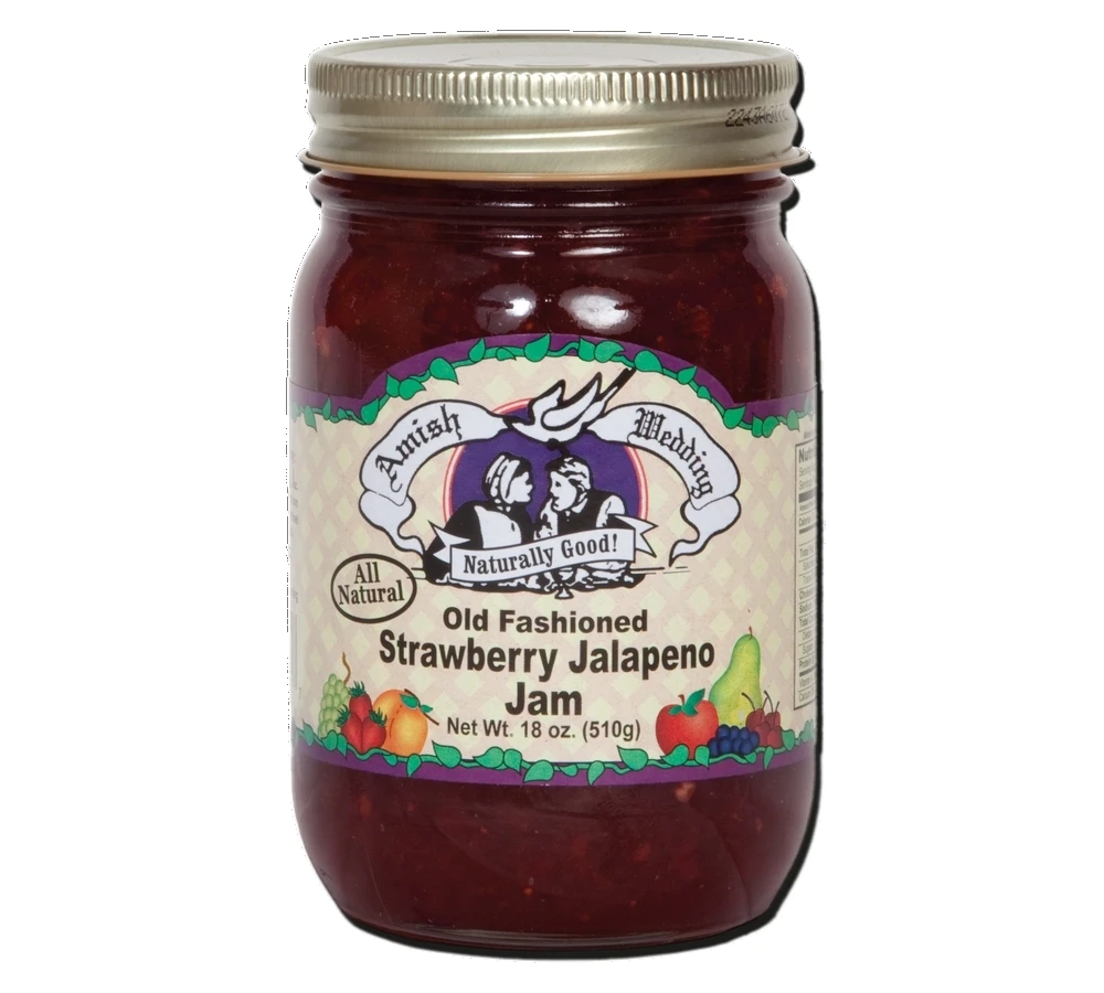 Amish Wedding Foods Strawberry Jalapeno Jam, 18 oz.