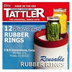 Tattler Reusable Rubber Rings, 12 Ct. Wide Mouth