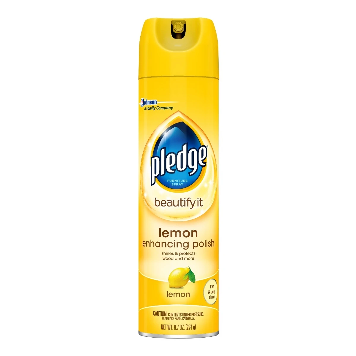 Pledge Enhancing Polish, Lemon 9.7 oz