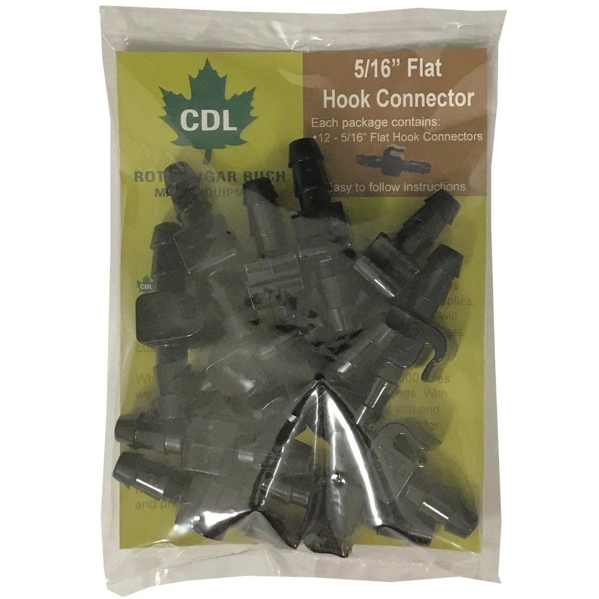 CDL Roth Sugar 5/16β³ Flat Connector With Hook - 12 pack - Image 2