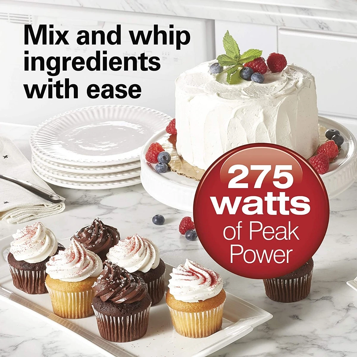 Hamilton Beach Power Deluxe 6-Speed Electric Hand Mixer with Snap-On Storage Case - Image 5