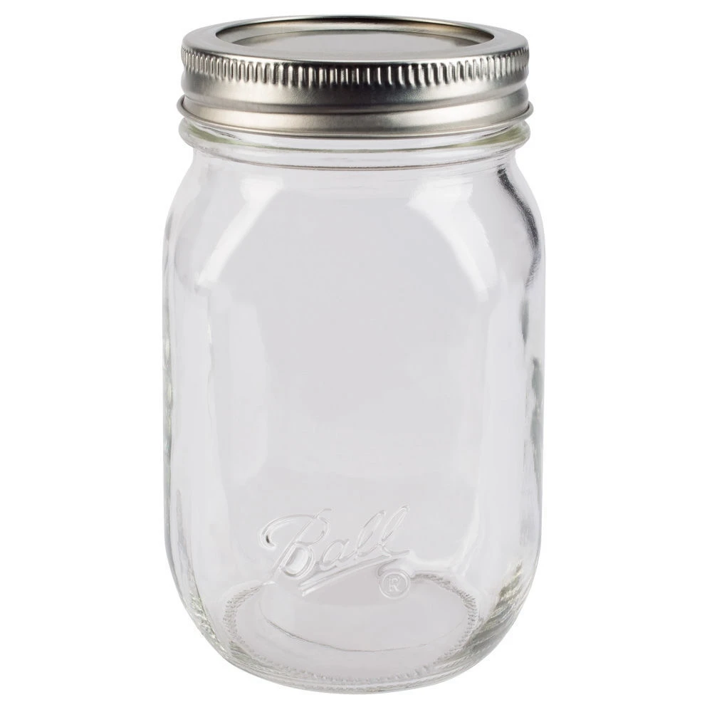Ball Smooth-Sided Regular Mouth Pint Jars, 12 Ct.
