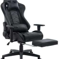 Seasonal Expressions Gaming Chair, Black/Black