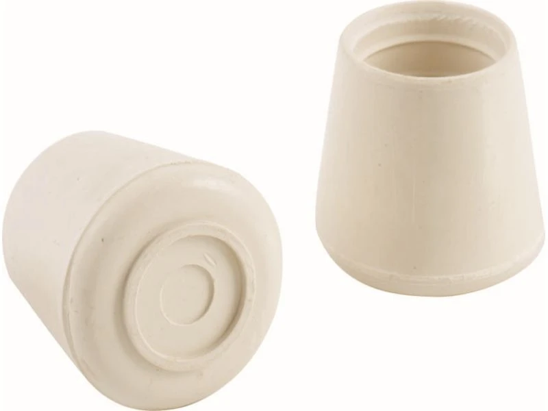 Shepherd Hardware White Rubber Leg Caps, 4 Pack