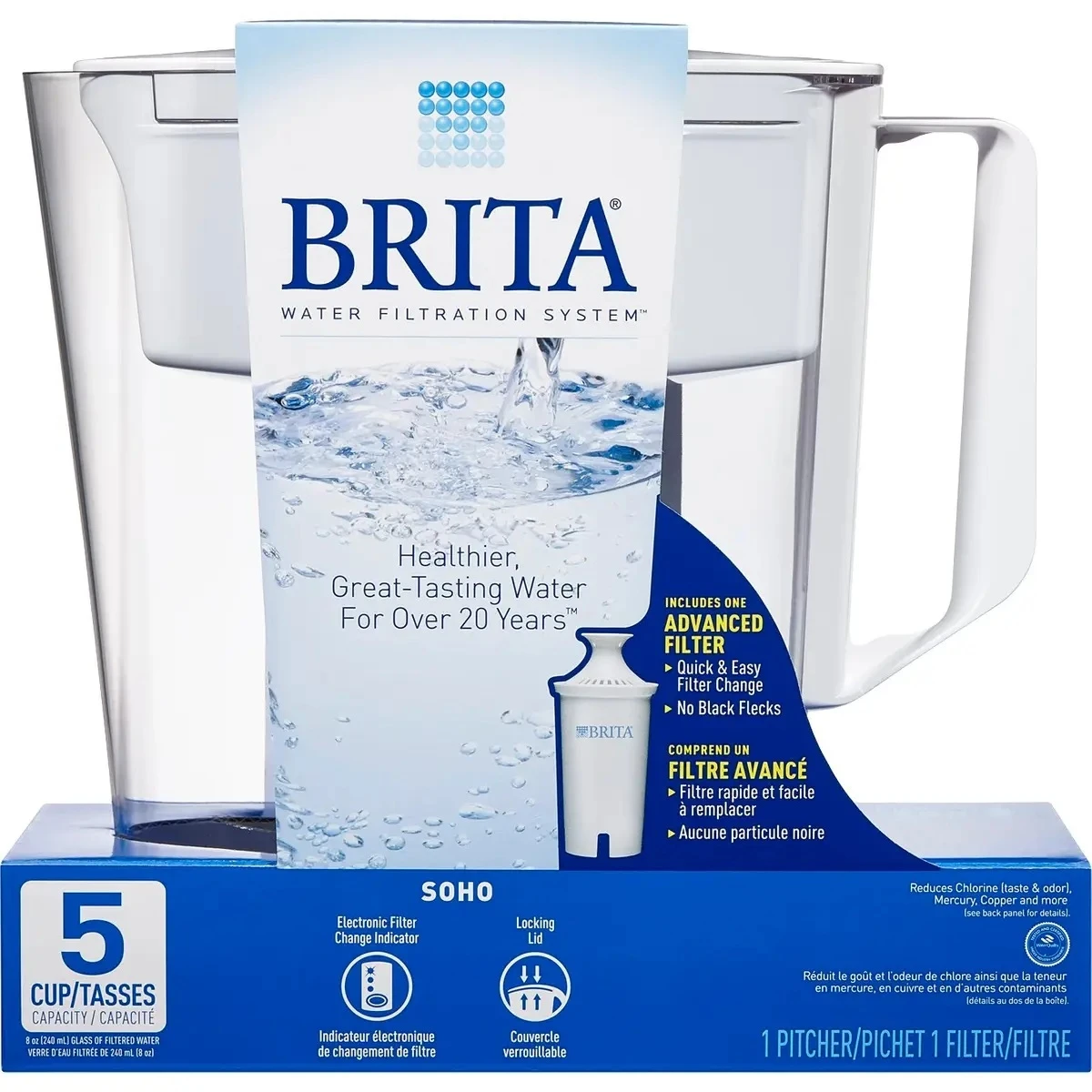 Brita 36089 SOHO 5 Cup Water Pitcher - Image 4
