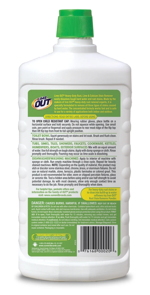 Lime OUT® Heavy-Duty Rust, Lime & Calcium Stain Remover - 24 oz - Image 2