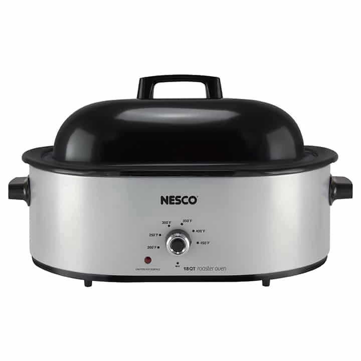 Nesco 18 Qt. Stainless Steel Roaster Oven Porcelain Cookwell