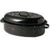 Cinsa Covered Oval Roaster, Black 15x10.25