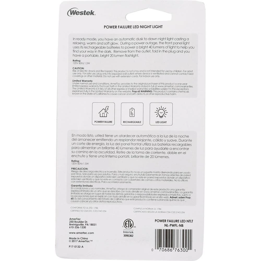 Amertac Power Failure LED Night Light - Image 6