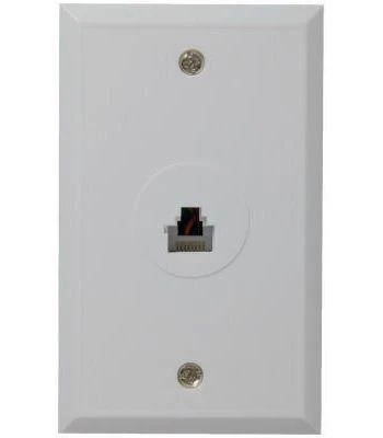 Audiovox TPH552R Rj45 Network White Flush Wall Jack